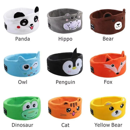 Soft Plush Bluetooth Headphones Eye Mask Elastic Eye Mask Volume Limited Children's Sleep Earphones Comfortable Wear
