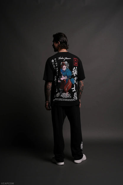WOLVES CLUB STABILITY "PREMIUM" OVERSIZED TEE IN BLACK Summer Men's and Women's T-shirt Fashion Loose Printed Tops