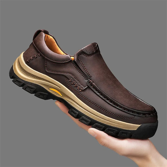 Men's Leather Loafers – Classic Business Shoes Men | Breathable PU Upper Casual Footwear - ZOOMNSTORE