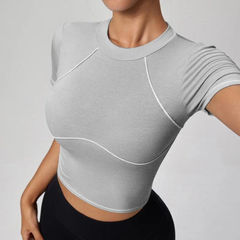 Women Yoga Shirt - Breathable Long Sleeve Blouse | Fitness Crop Top Workout Sportswear