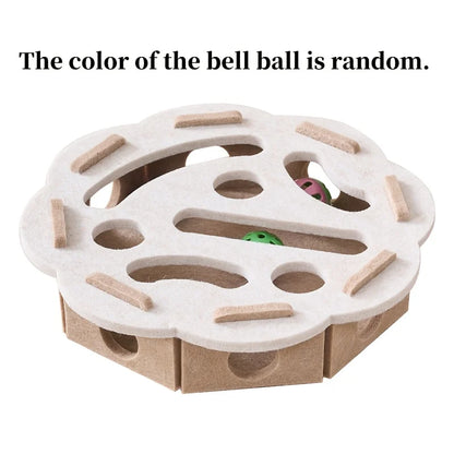 Interactive Cat Toy - Maze Tunnel  Bell for Playtime  Mental Engagement - ZOOMNSTORE