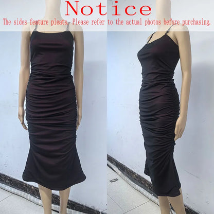 Party Maxi Dress - Elegant Women's Red Camisole Backless Spaghetti Strap Gown