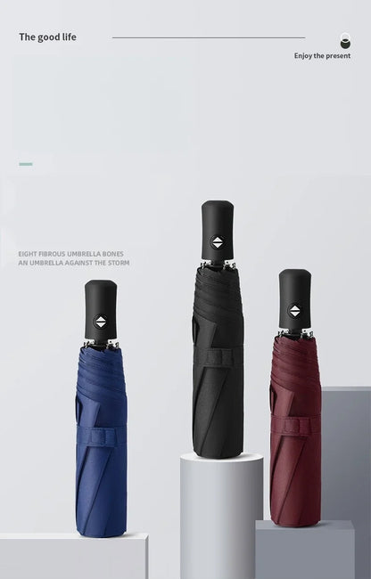 Automatic umbrella eight bone vinyl sunshine and rain dual-purpose sun umbrella sunshade and UV rays automatic folding gift adve