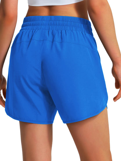 New women's casual sportswear sports running shorts quick-drying lightweight fitness shorts with zipper sports shorts