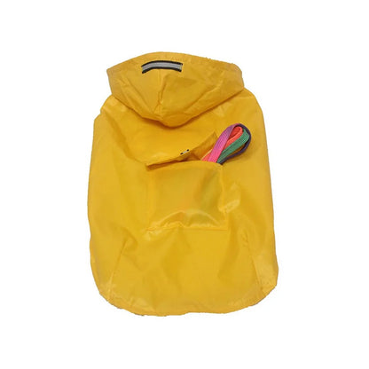 Dog Raincoat Waterproof Hoodie Jacket Rain Poncho Pet Rainwear Clothes with Reflective Stripe for All Sizes Big Puppies