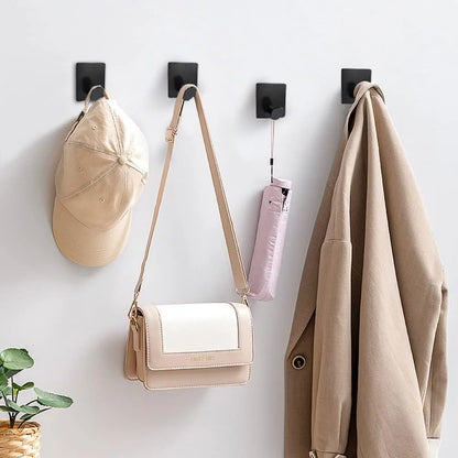 Heavy Duty Wall Hooks - Stainless Steel Adhesive Towel  Clothes Hangers for Bathroom  Kitchen - ZOOMNSTORE