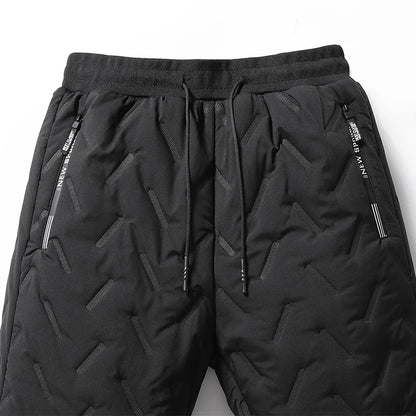 Winter Sweatwear Men Plush Thick Fleece Sweatpant Lambswool Thermal Trousers Casual Pants Waterproof Windproof Warm Cotton Pants