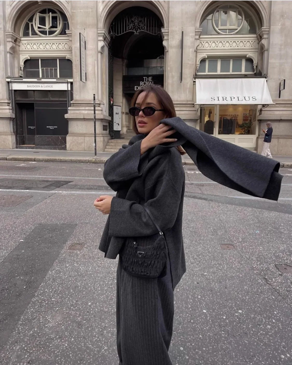 Knitted Coat Women – Warm Autumn Coat Female With Scarf Collar & Button Closure
