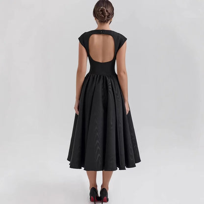 Suninheart New French Style Sexy Backless Sleeveless Pleated Slim Fit Vest Style Dress for Summer 2025