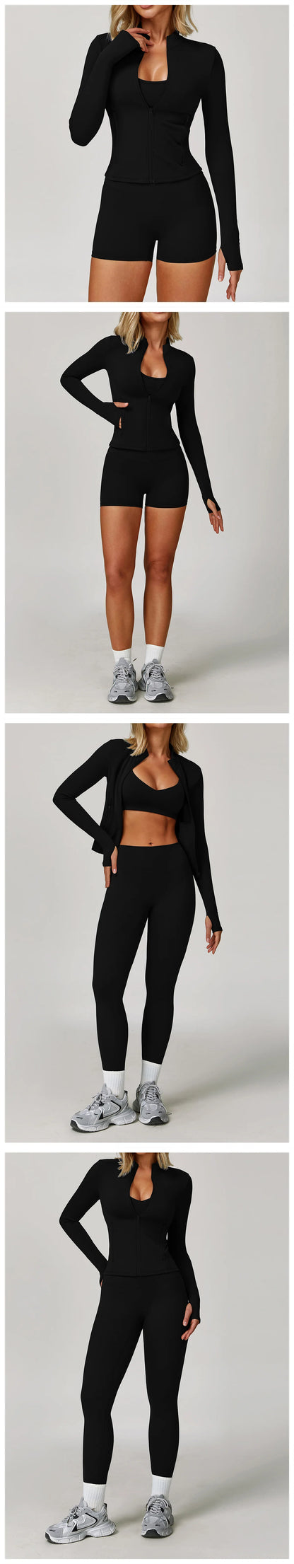Women Yoga Sports Set - Running Fitness Outfit with Super Elastic, Breathable Gym Tracksuit