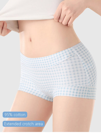 FallSweet 5/10PCS Plus Size Cotton Panties Seamless Women Mid-Rise Underwear Soft Breathable Underpants Briefs Female Lingerie