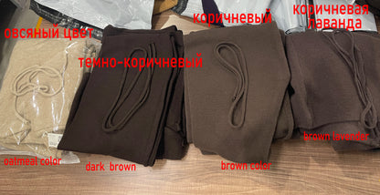 [EWQ] Fashion V-neck Long Sleeve Lace Up Sweater And High Waist Trousers Casual Women Knit Set Clothing 2025 Autumn New 16O1719