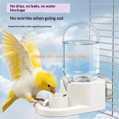 portableAutomatic Bird Water Feeder Drinker Universal Fit Most Bird Cages Accessory for Parrot Canary Finch All Small Pet Birds