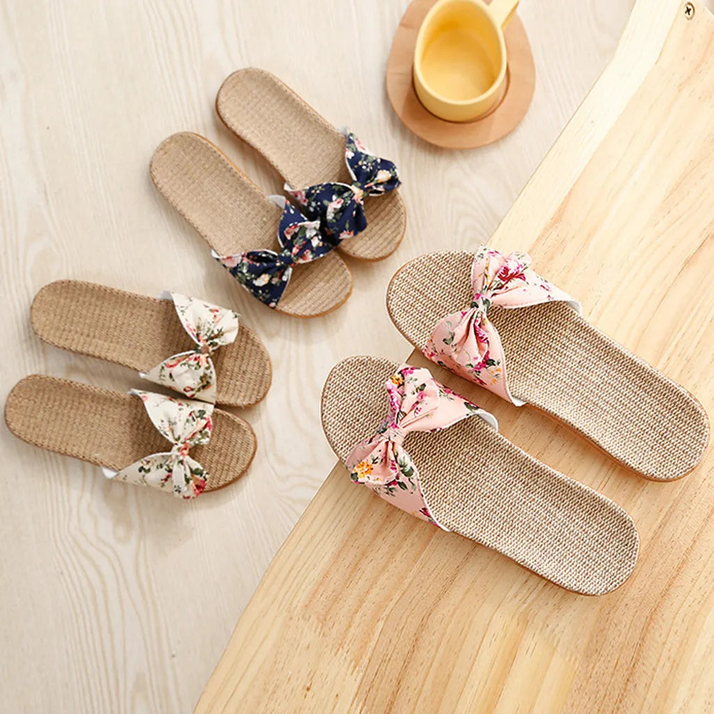 New Summer Ladies Slippers Outdoor Beach Sandals Bohemian Ethnic Style Handmade Espadrilles Platform Slippers Flip Flops Women