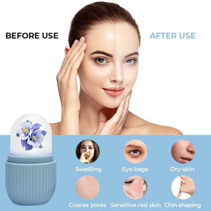 Silicone Ice Cube Trays Facial Eye Roller Ice Ball Beauty Face Lifting Massager Contouring Reduce Acne Skin Care Tool Reusable