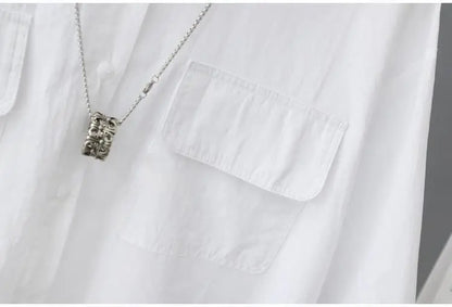 Turn-down Neck Pink Solid Short Sleeved Loose Shirt And Blouse Clothes Top Casual Single Breasted Spring Simple OL Outerwear New