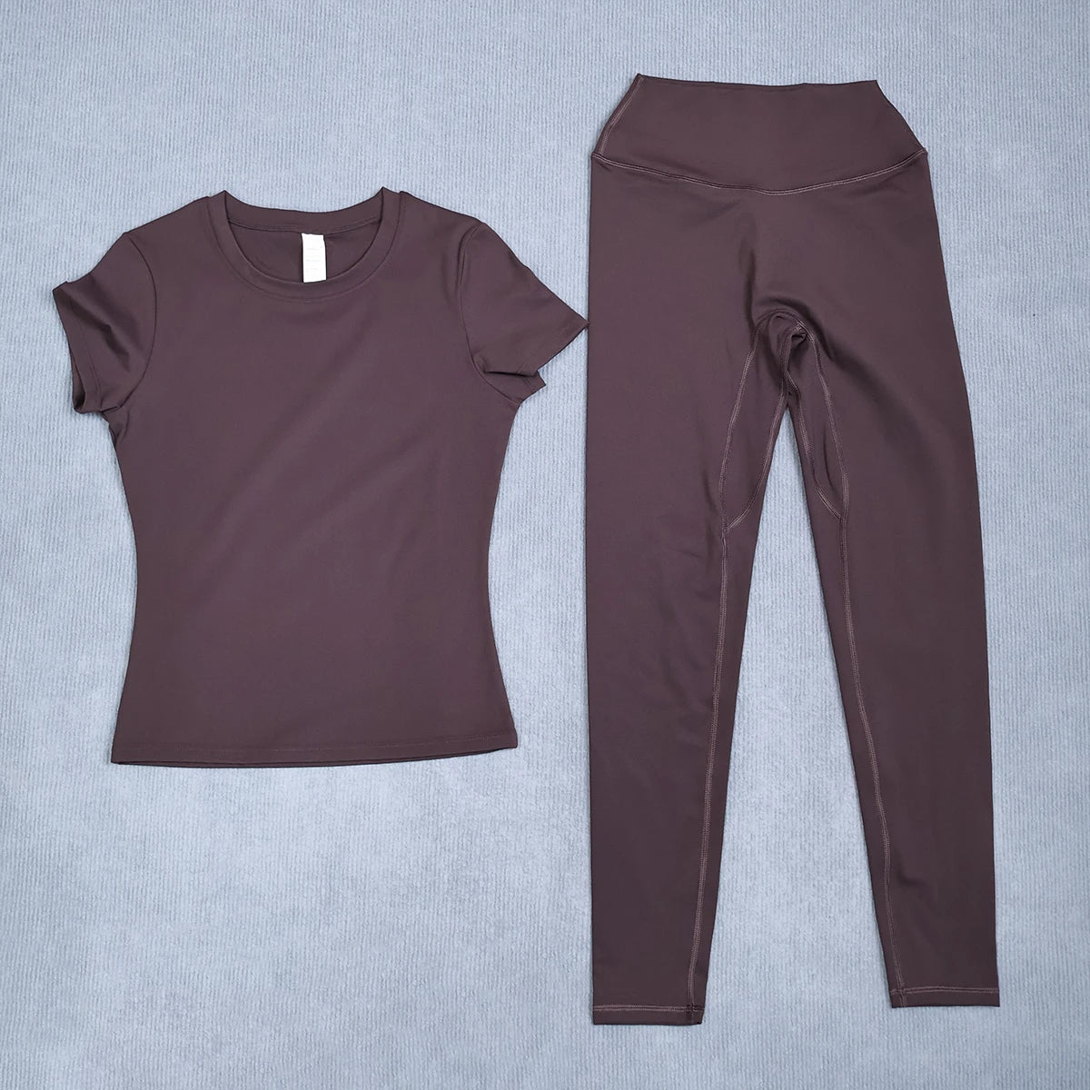 Ctenkevet Women's Summer Yoga Set, High-Waisted Tight-Fitting Workout Set for Outdoor Casual Running & Gym Sportswear Female