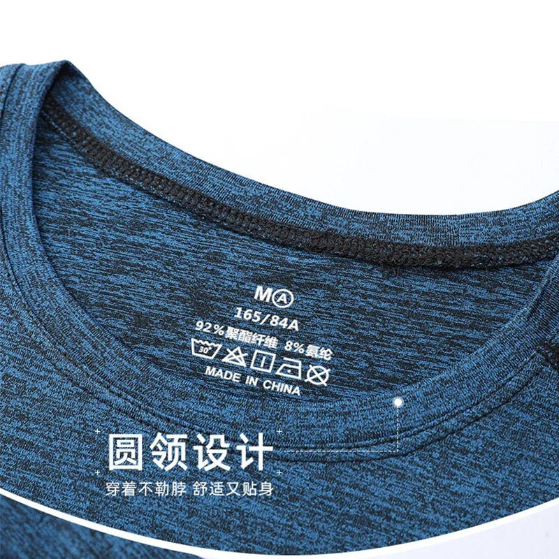 Breathable Camping Tee - Unisex Lightweight Outdoor Shirt With Striped Polyester Spandex
