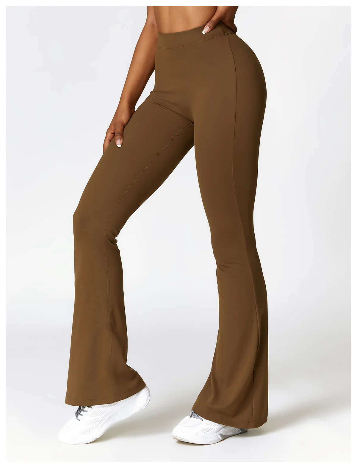 New Yoga Pants Flare Leggings Women High Waist Wide Leg Pants Women Gym Fitness Sports Flared Pant Dance Trousers V-shaped Hip