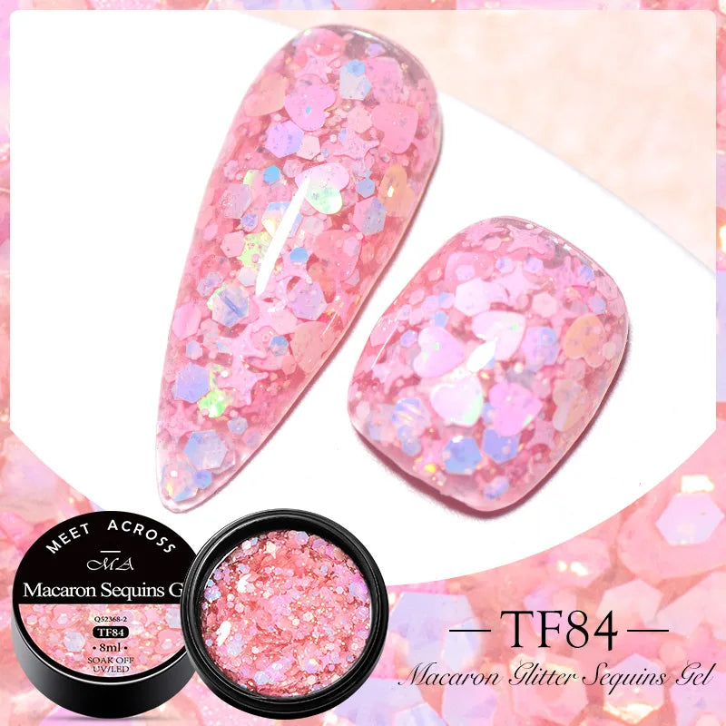 Pink Dried Flower Gel Nail Polish - Natural Flower Fairy Art Soak Off UVLED Varnish