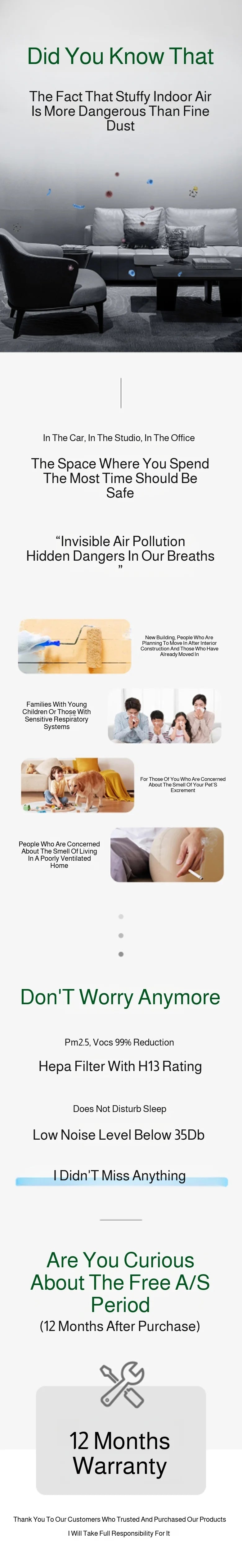 Air Purifier - High Efficiency Deodorizing Desktop Indoor Purifier - ZOOMNSTORE