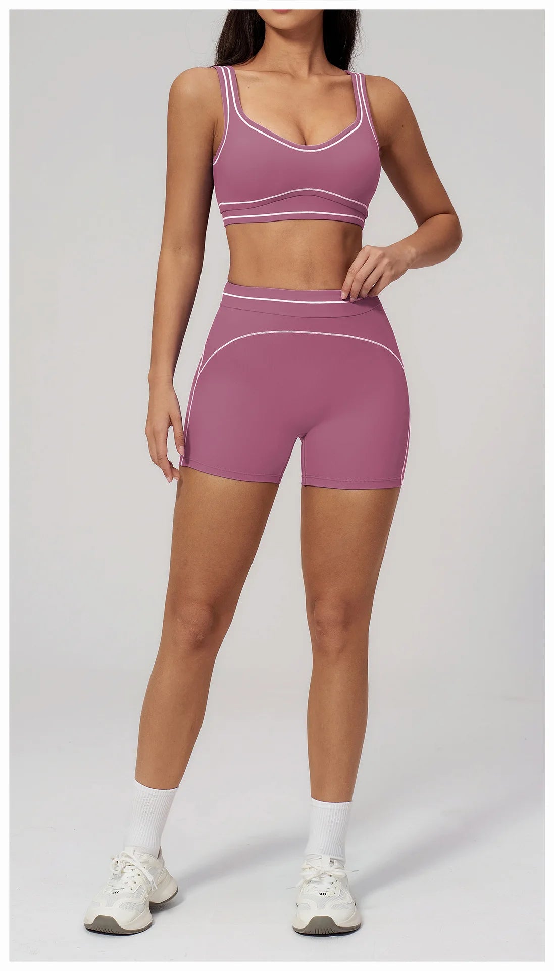 Fitness Suit 2PCS Yoga Set Women's Tracksuit Sports Outfits Gym Running Push Up Sportswear Legging Athletic Wear Workout Clothes