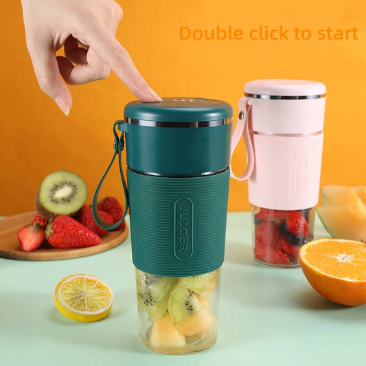 Portable USB Rechargeable Mini Juicer - Wireless Smoothie Blender  Fruit Juice Maker