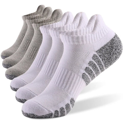 Thickened Non-Slip Running Socks - Breathable Low Cut Sports Socks for Men  Women 3 Pairs - ZOOMNSTORE