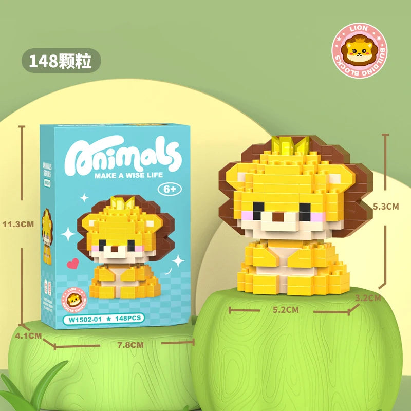 Micro Building Blocks - Creative Animal Brick Set | DIY Mini Construction Toys Kit