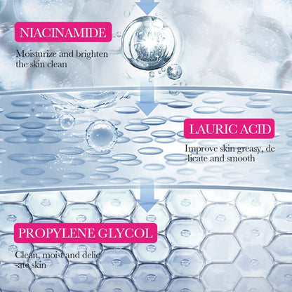 SADOER Niacinamide Arbutin Facial Cleanser Deeply Cleansing Oil Control Moisturizing Blackhead Removal Wash Foam Skin Care