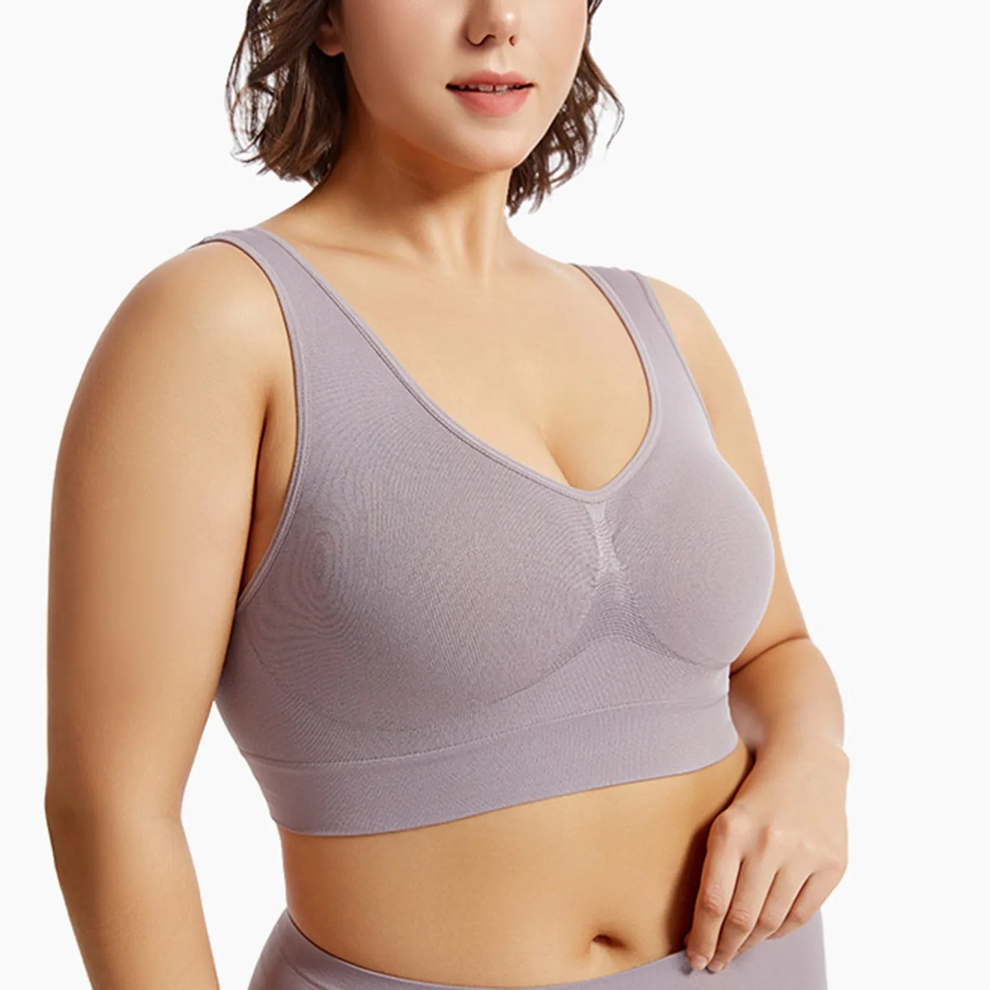 Seamless Bras For Women Hollow Mesh Breathable Sports Bra Female Wireless No Pads Crop Top Sexy Lingerie Soft Brassiere M-5XL