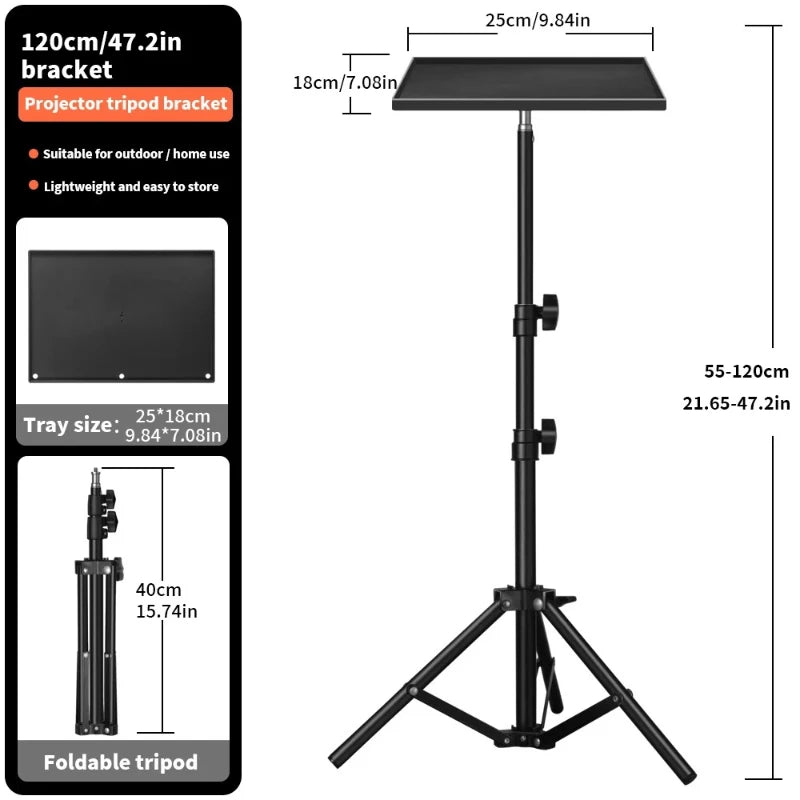 1pcs Projector Tripod Tray Holder For Projector Monitor Smartphone Camera Laptop Microphone Equipment