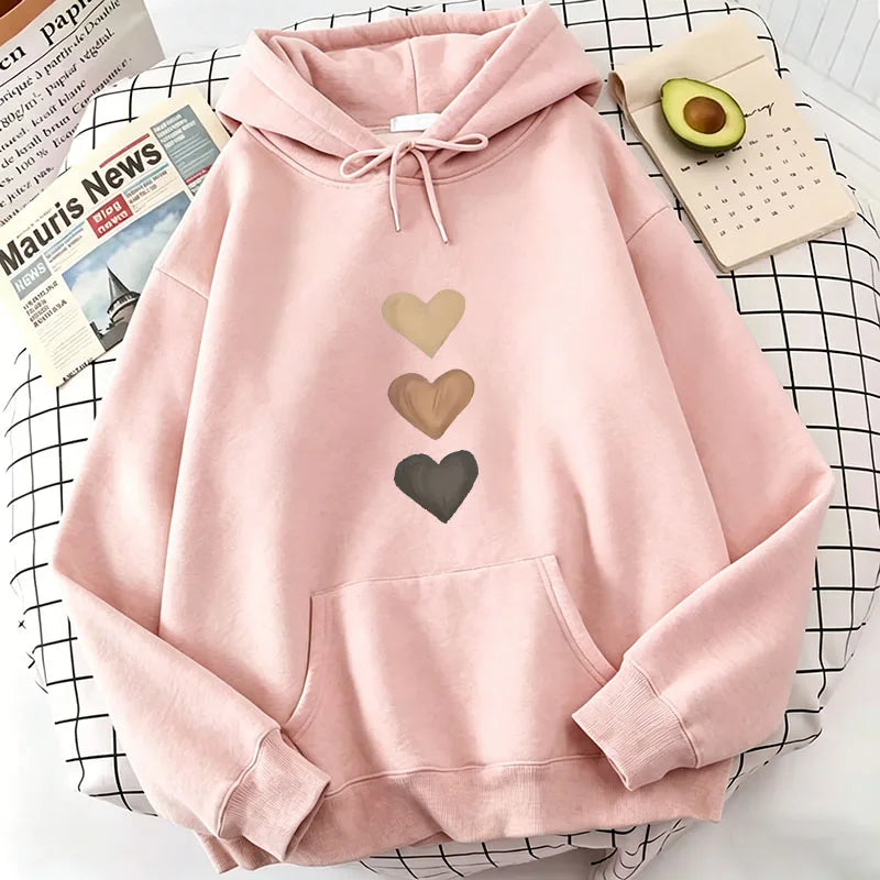 Casual Love Heart Print Hoodies Spring Autumn Winter Casual Hoodies Sweatshirts Men Women Graphic Hoodie Sweatshirt