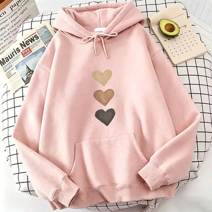 Casual Love Heart Print Hoodies Spring Autumn Winter Casual Hoodies Sweatshirts Men Women Graphic Hoodie Sweatshirt
