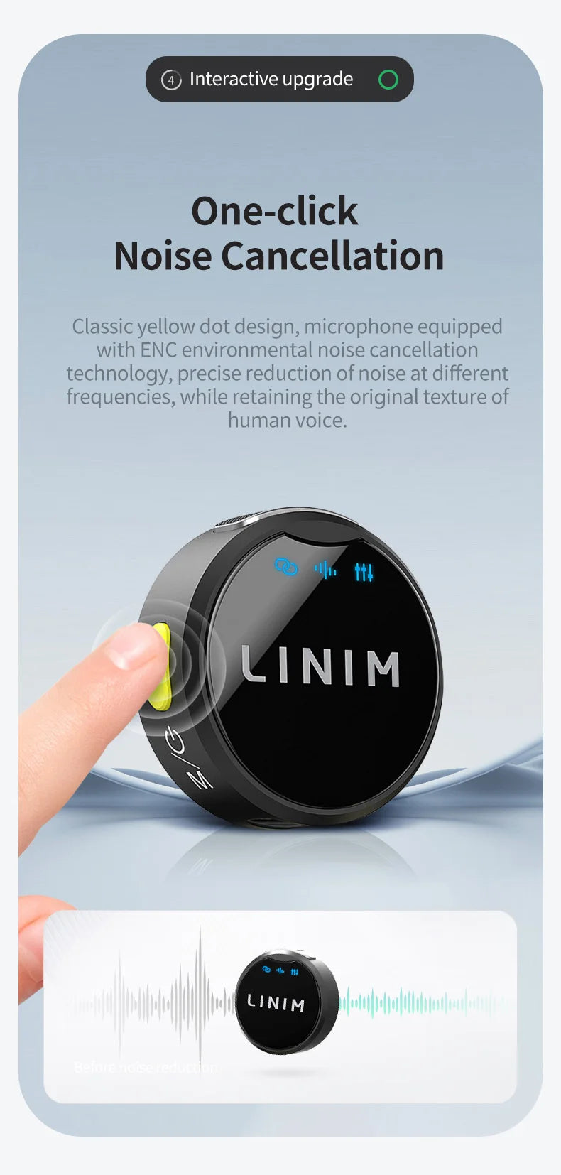 LINIM M8 Wireless Lavalier Microphone for iPhone Camera Type-C Noise Cancellation 23H Battery for Vlog Interview Live Streaming