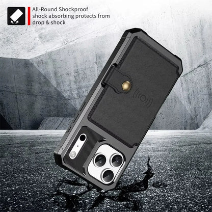 Wallet Phone Case Card Holder for Apple IPhone 17 Air 16E 16 15 14 Plus 13 12 Pro Max Hybrid Rubber Bumper Back Flip Cover