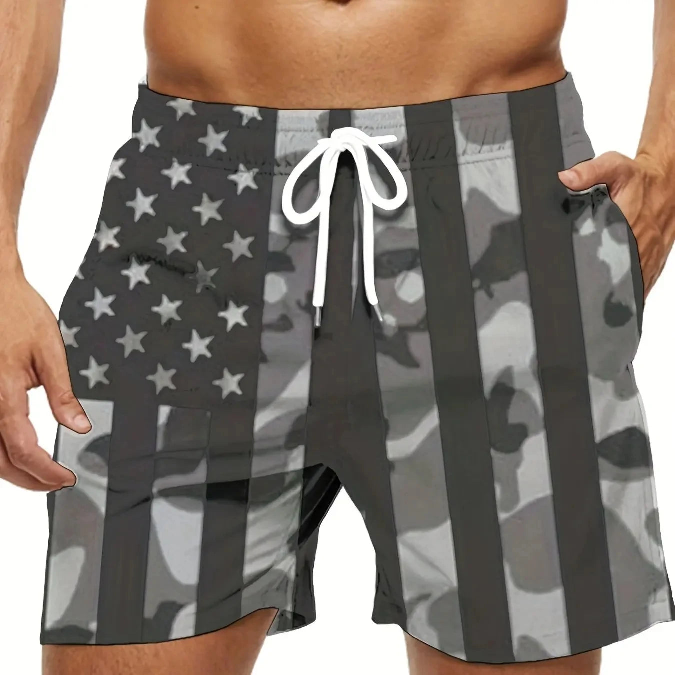 Men's Swim Shorts | Lightweight Polyester Beach Shorts - Sporty, Quick Dry Swimwear