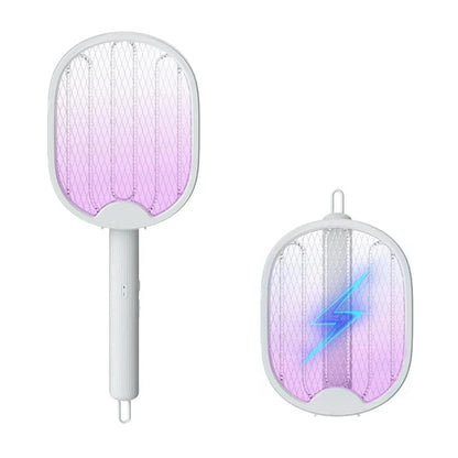 USB Rechargeable Electric Mosquito Killer Fly Swatter Portable UV Light Bug Zapper Mosquito Racket Insect Killer for Home Garden