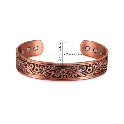Viking Tree of Life Celtic Knot Zinc Alloy Magnetic Bracelet Ring Set Open Cuff Vintage Healing Jewelry for Men Women