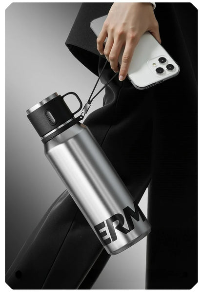 Double Wall Vacuum Insulated Thermos Bottle Stainless Steel Flask Portable Travel Mug With Lid Outdoor Hiking Gym Daily Use