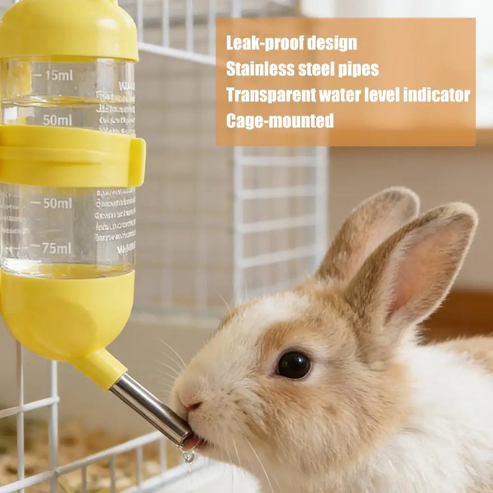 Hanging Hamster Drinker Water Bottle Dispenser Feeder Hanging Pet Dog Guinea Pig Squirrel Rabbit Drinking Head Pet Drinker Stand