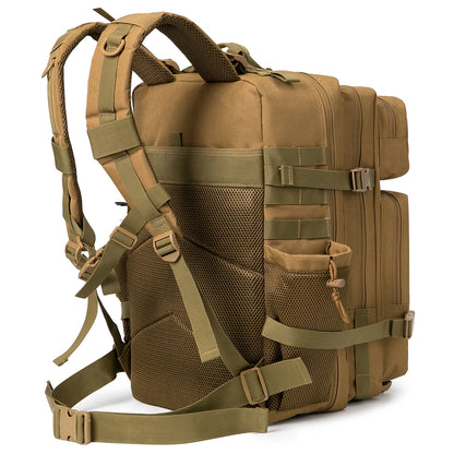 Tactical Backpack - 2545L Outdoor Rucksack with Dual Cup Holder for School Gym and Camping