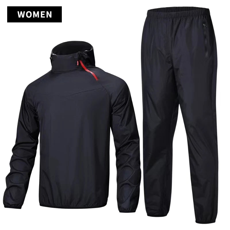 Sauna Suit Unisex Gym Clothing - Full Body Sweating Tracksuit for Weight Loss & Fitness