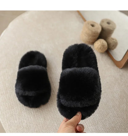 Children's Cotton Slippers - Kids Winter Slippers | Non Slip Flat Shoes For Boys & Girls
