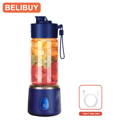 Portable Electric Blender - 600ML USB Rechargeable Fruit Mixer  Smoothie Maker