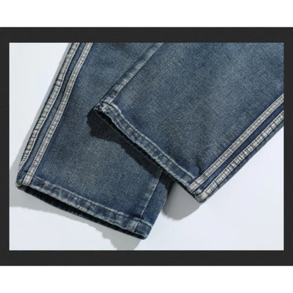 Man Pants Jeans Baggy Jeans Loose Fit Straight Leg High Street Casual Trousers For Men Spring Autumn Trendy Wide Leg