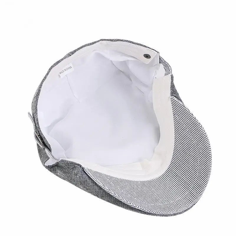Spring/Summer Breathable Lightweight Double Button Adjustable Beret  peaked cap Painter Hat