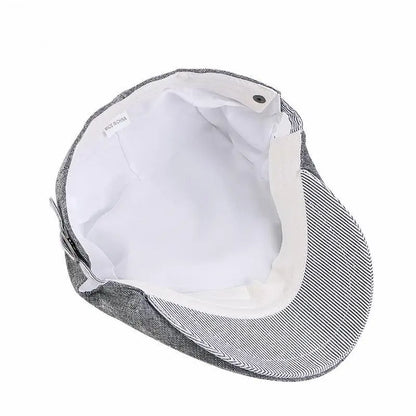Spring/Summer Breathable Lightweight Double Button Adjustable Beret  peaked cap Painter Hat