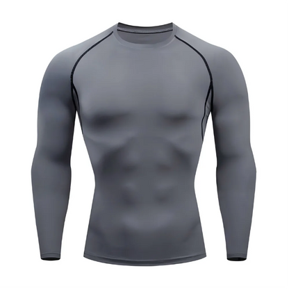 Men Sport T-Shirt – Quick Dry Compression Shirt Long Sleeve Running Top