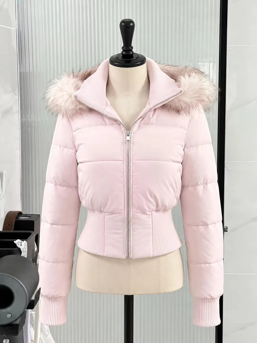 Vintage Punk Style Hoodie Long Sleeve Faux Fur Women Casual Zipper Hooded Gothic Y2K Subculture Harajuku Sweatshirts Autumn